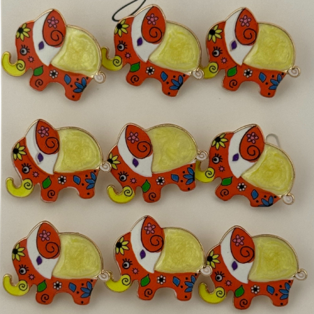 Set 12 Brose Martisor pentru Copii, Jolie, Model Elefant cu Design, Multicolor [3]