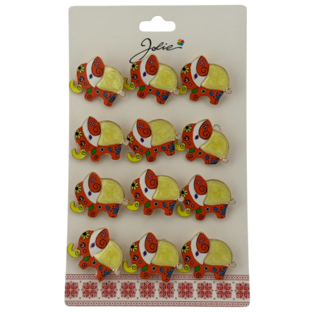 Seturi Brose - Set 12 Brose Martisor pentru Copii, Jolie, Model Elefant cu Design, Multicolor