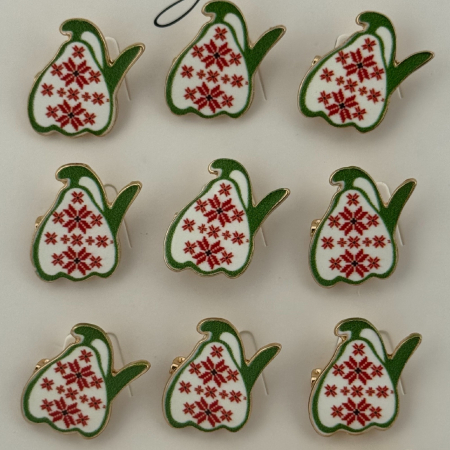 Set 12 Brose Martisor pentru Copii, Jolie, Model Ghiocel cu Motiv Traditional, Multicolor [3]