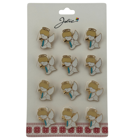 Seturi Brose - Set 12 Brose Martisor pentru Copii, Jolie, Model Ingeras, Alb