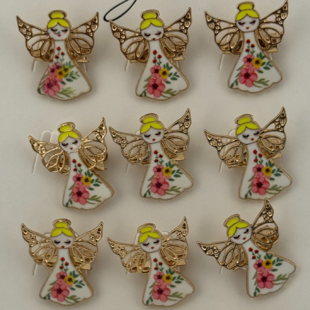 Set 12 Brose Martisor pentru Copii, Jolie, Model Ingeras, Multicolor [3]