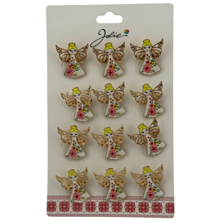 Seturi Brose - Set 12 Brose Martisor pentru Copii, Jolie, Model Ingeras, Multicolor