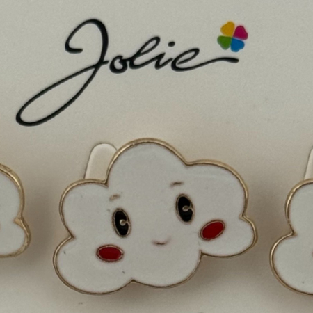 Set 12 Brose Martisor pentru Copii, Jolie, Model Norisor, Alb [1]