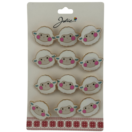Seturi Brose - Set 12 Brose Martisor pentru Copii, Jolie, Model Oita, Alb