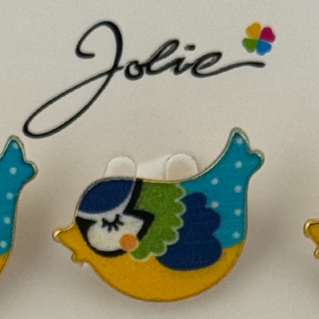 Set 12 Brose Martisor pentru Copii, Jolie, Model Pasare Vrabiuta, Multicolor [1]