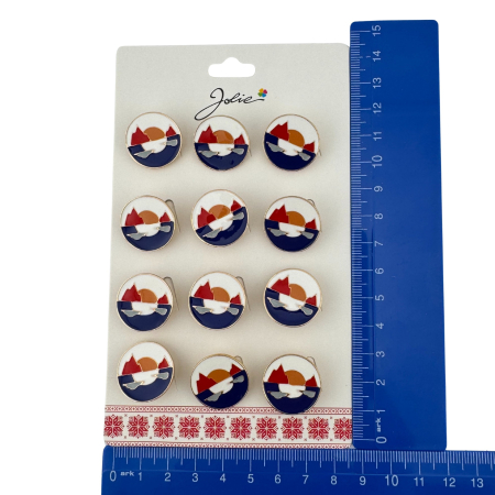 Set 12 Brose Martisor pentru Copii, Jolie, Model Peisaj, Multicolor [4]