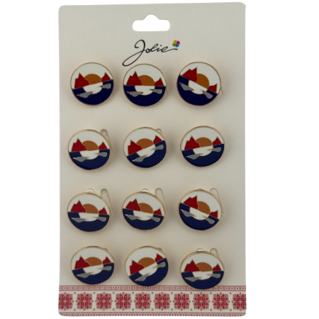 Seturi Brose - Set 12 Brose Martisor pentru Copii, Jolie, Model Peisaj, Multicolor