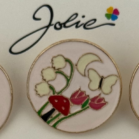 Set 12 Brose Martisor pentru Copii, Jolie, Model Primavara, Multicolor [1]