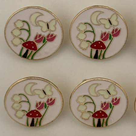 Set 12 Brose Martisor pentru Copii, Jolie, Model Primavara, Multicolor [2]
