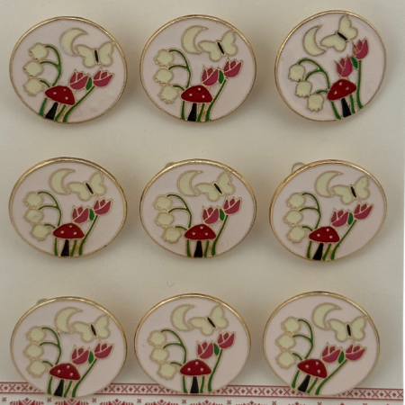 Set 12 Brose Martisor pentru Copii, Jolie, Model Primavara, Multicolor [3]