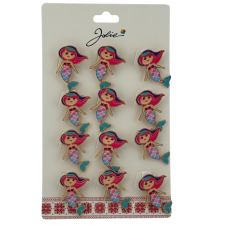 Seturi Brose - Set 12 Brose Martisor pentru Copii, Jolie, Model Sirena, Multicolor