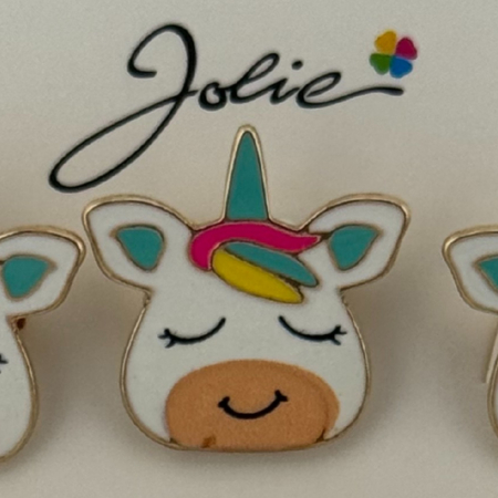 Set 12 Brose Martisor pentru Copii, Jolie, Model Unicorn cu Ochii Inchisi, Multicolor [2]