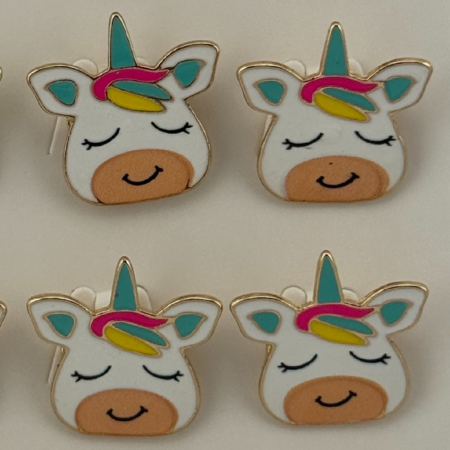 Set 12 Brose Martisor pentru Copii, Jolie, Model Unicorn cu Ochii Inchisi, Multicolor [3]