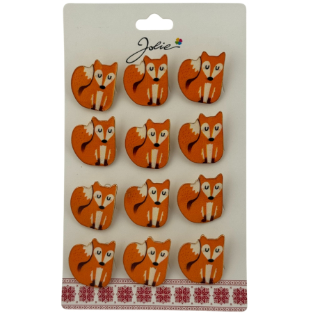 Seturi Brose - Set 12 Brose Martisor pentru Copii, Jolie, Model Vulpe Timida, Portocaliu