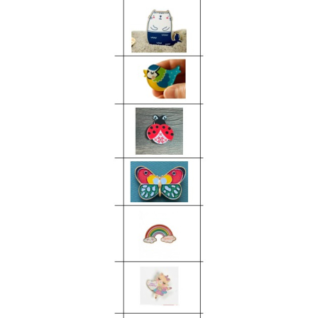Sub 99 Lei - Set 12 Brose Martisor pentru Copii Modele Mixate