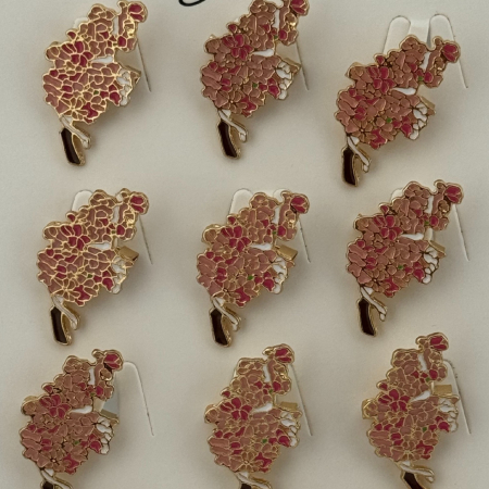 Set 12 Brose Martisor Primavara, Jolie, Model Buchet de Flori Roz [1]