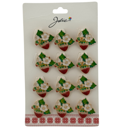 Seturi Brose - Set 12 Brose Martisor Primavara, Jolie, Model Capsuna Inflorita