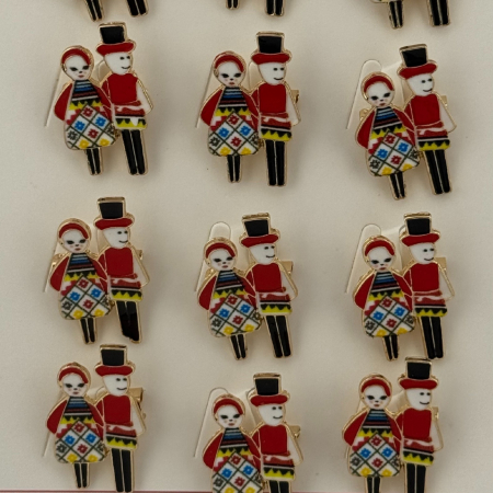 Set 12 Brose Martisor Primavara, Jolie, Model Cuplu Traditional, Multicolor [2]