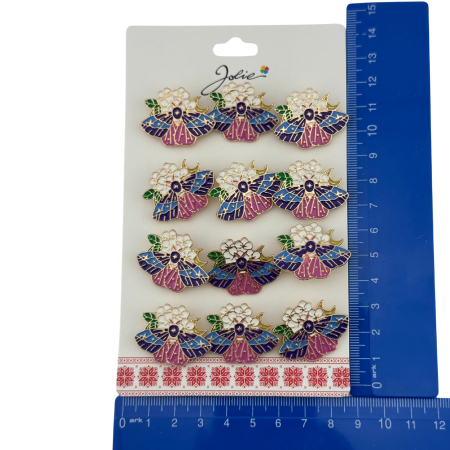 Set 12 Brose Martisor Primavara, Jolie, Model Fluture pe Floricele, Multicolor [4]