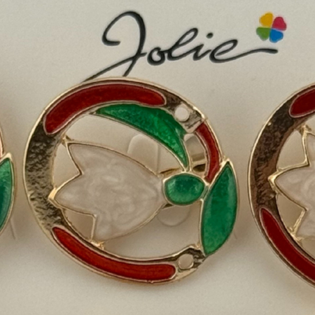 Set 12 Brose Martisor Primavara, Jolie, Model Ghiocel in Cerc, Multicolor [1]