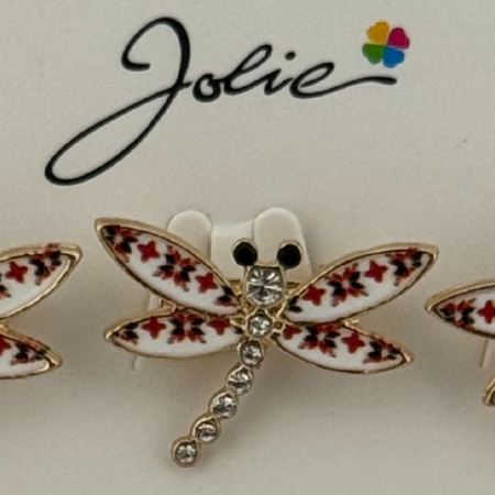 Set 12 Brose Martisor Primavara, Jolie, Model Libelula cu Motiv Traditional si Pietre [1]