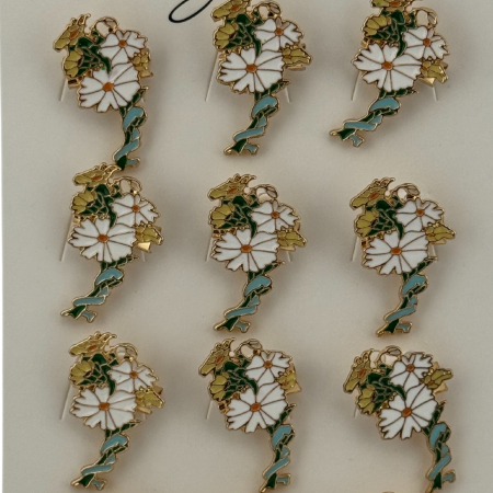 Set 12 Brose Martisor Primavara, Jolie, Model Margarete Impletite [3]