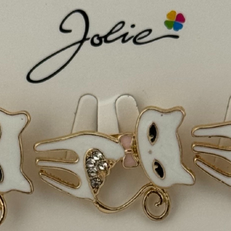 Set 12 Brose Martisor Primavara, Jolie, Model Pisica Alba cu Pietre [1]