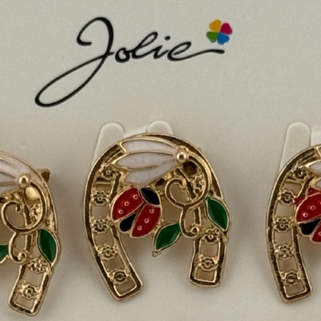 Set 12 Brose Martisor Primavara, Jolie, Model Potcoava cu Buburuza si Ghiocel [1]