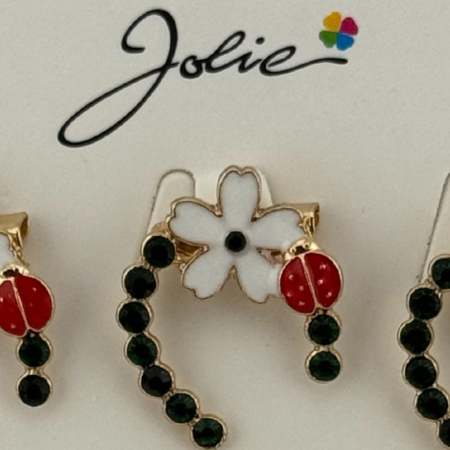 Set 12 Brose Martisor Primavara, Jolie, Model Potcoava cu Floare si Buburuza [1]