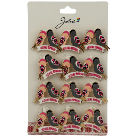 Seturi Brose - Set 12 Brose Martisor Primavara, Jolie, Model Randunele, cu Mesaj Vestitorii Primaverii
