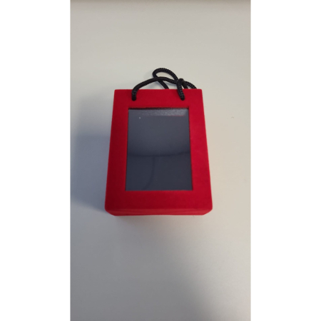 Ambalaje Martisor - Set 12 Cutii de Bijuterii, Catifea rosie, Model Gentuta, 6,5 x 8,5 cm