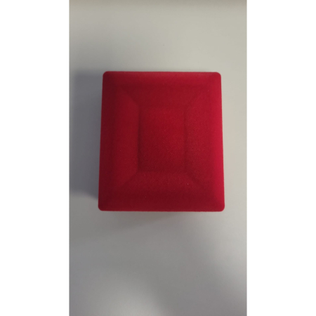 Ambalaje Martisor - Set 12 Cutii pentru Martisoare/Brose, Catifea rosie , 7,5 x 8,5