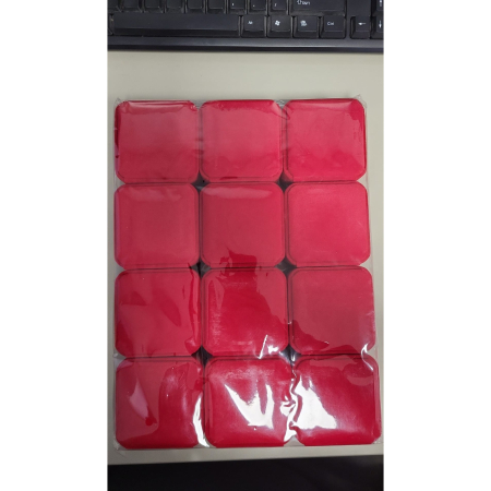 Ambalaje Martisor - Set 12 Cutii pentru Martisoare/Brose, Catifea rosie, 7 x 7 cm