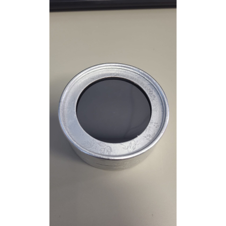 Ambalaje Martisor - Set 12 Cutii pentru Martisoare/Brose, Model Rotund cu Display, Argintiu, 8 cm