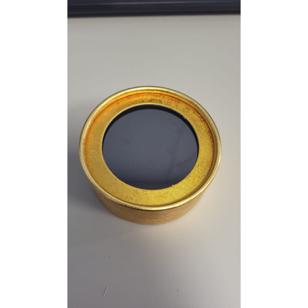 Ambalaje Martisor - Set 12 Cutii pentru Martisoare/Brose, Model Rotund cu Display, Auriu, 8cm