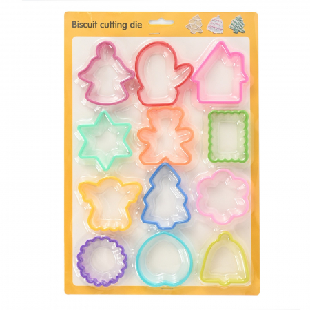 Ustensile ornare prajituri - LIchidare Set 12 forme pentru prajituri Flippy, material polipropilena, diverse forme, pentru orice ocazie, adancime 1.6 cm, 23.3 x 33.5 x 1.8 cm, multicolor