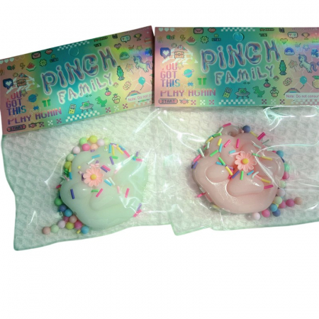 Set 12 Jucarii Antistres Squishy, Flippy, cu Revenire Lenta, Model Labuta de Pisica, 6x6 cm, 45g, Ambalaj Transparent, Alb+Roz [0]