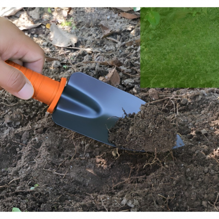 Set 12 Unelte de Gradina, Flippy, pentru Plantare Prelucrare Sol si Ingrijire Plante, Manere Portocalii, Material PVC si Cardboard, Cutie Inclusa, 37x28 cm, Negru [5]