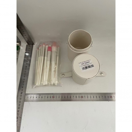Set 14 Pensule de Machiaj cu Peri Moi, Flippy, cu Suport pentru Depozitare, Bej [1]