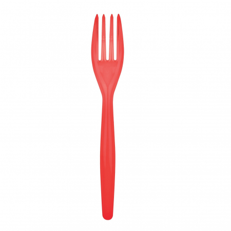 Articole petrecere - Set 16 Furculite de Unica Folosinta, Flippy, din Plastic, 15 cm, Rosu