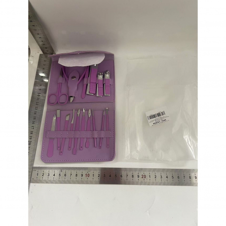 Set 16 Piese de Ingrijire a Unghiilor, Flippy, Gentuta de Depozitare, Mov [1]