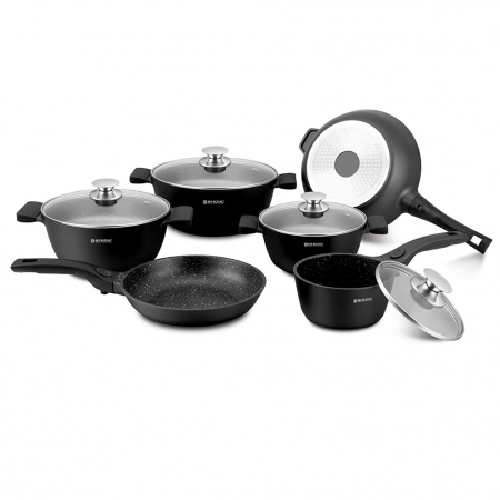 Pentru Casa si Camping - Set 16 piese HR-ST16M, acoperire din marmura