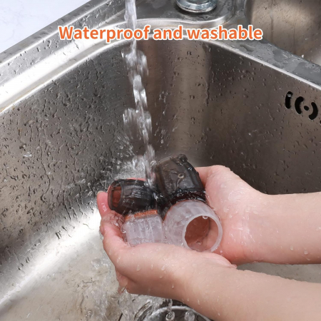 BF-Set 16 Protectii pentru Picioare Scaun si Podea, Flippy, Universale din Silicon, Model Patrat, Alb Transparent [5]