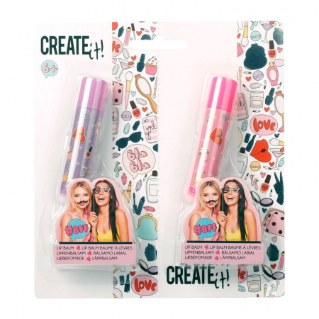 Jucarii, Copii & Bebe - Set 2 balsamuri de buze pentru fetite Create It!