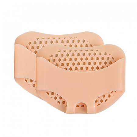 Sub 99 Lei - Set 2 Branturi cu Gel, Flippy, pentru Metatarsiene, Pernute din Silicon Gel, Universale, Separator Corectie Pozitie Degete Picior, Crem