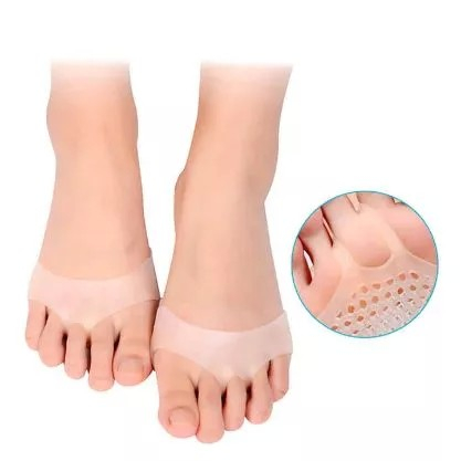 Set 2 Branturi cu Gel, Flippy, pentru Metatarsiene, Pernute din Silicon Gel, Universale, Separator Corectie Pozitie Degete Picior, Crem [1]