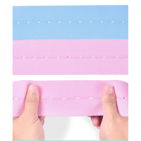 Set 2 Centuri de Monitorizare a Ritmului Cardiac Fetal, Flippy, Material Moale si Elastic, 6 x 130 cm, Albastru/Roz [4]