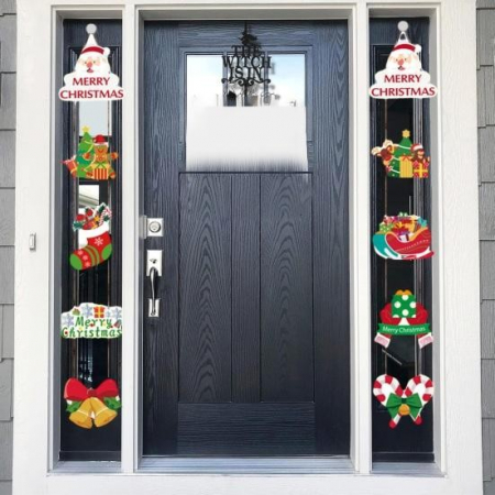 Set 2 Decoratiuni de Craciun, Flippy, de Agatat, pentru Usa, Sfoara Inclusa, 21 cm/28 cm, din Hartie 350g, Multicolor [5]