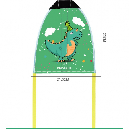 Set 2 Piese Jucarie Interactiva, Flippy, Pistol de Catapultare + Zmeu, din Plastic si Panza, +8 Ani, Impermeabil, Model Dinozaur Verde, Multicolor [4]
