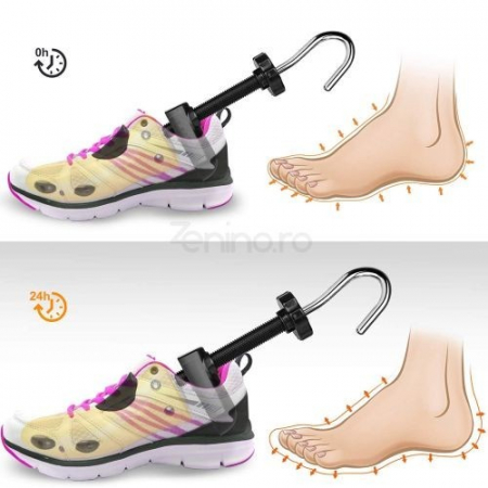 ! LICHIDARE DE STOC ! Set 2 Sanuri/Calapoade Reglabile Flippy, Alungit si Largit Pantofi, Marimea 30-36, Universal, Arc, ABS Premium, Galben [3]